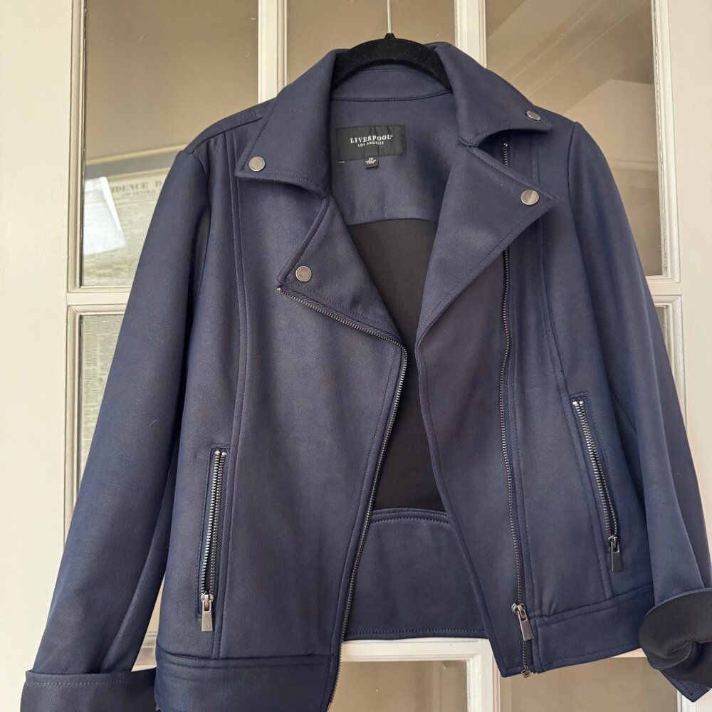 Navy Moto Jacket